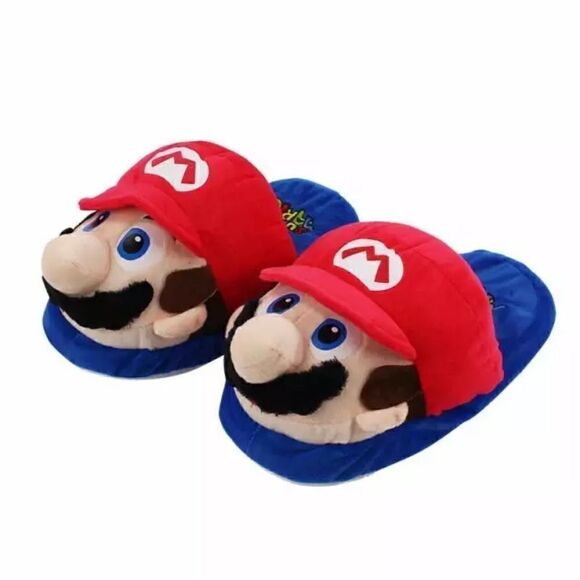 Unisex Super Mario Bro's Slippers Women's upto size 9 Men's upto size 8.5 Kids - Picture 1 of 5